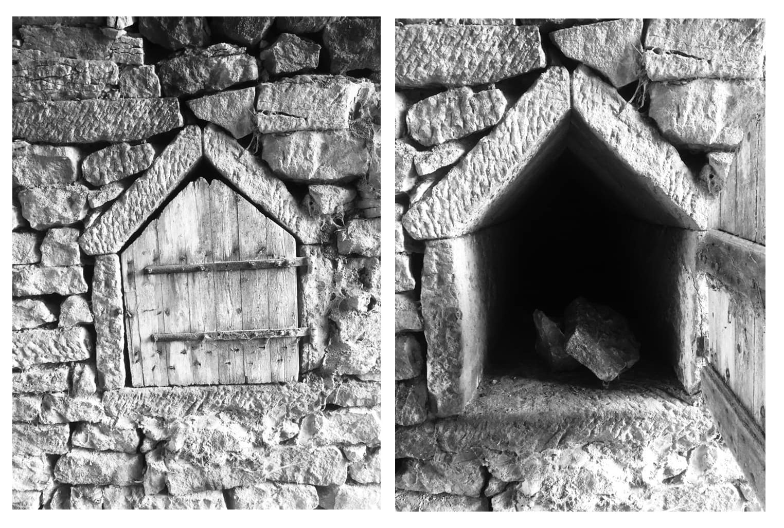 niche pour rangement des outils des ouvriers des carrières